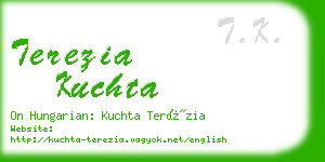 terezia kuchta business card